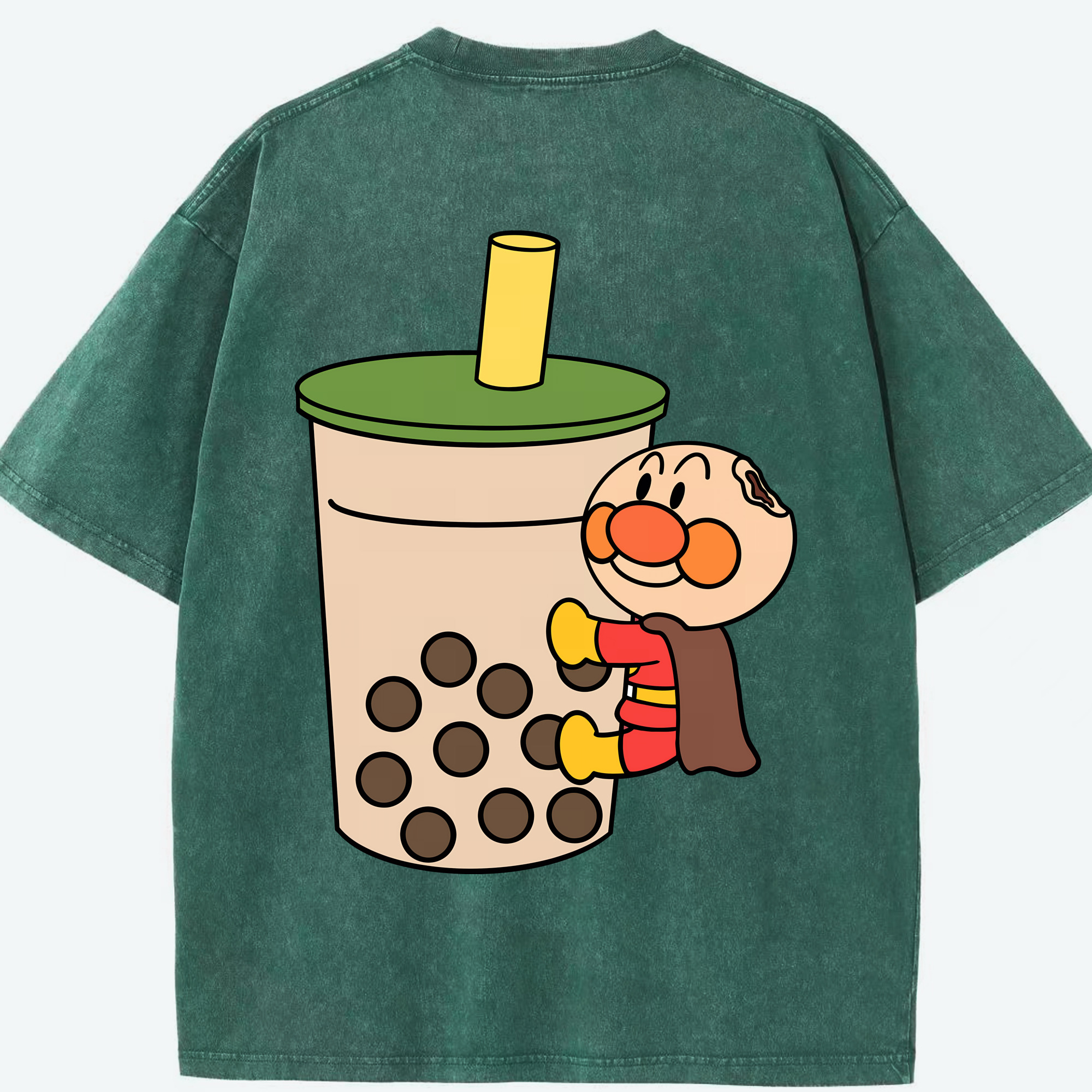 （画像用） アンパンマン Anpanman 綿100% ヴィンテージ風 半袖Tシャツ（背面プリント）